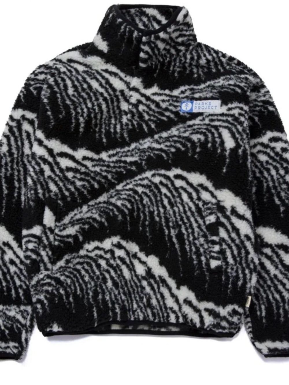 Parks Project Acadia Waves Snap Pullover Jacket Pockets S Unisex